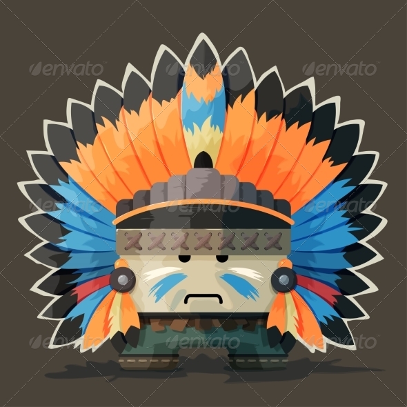 GraphicRiver Illustration of an Native American 8725457 GraphicRiver Illustration of an Native American 8725457