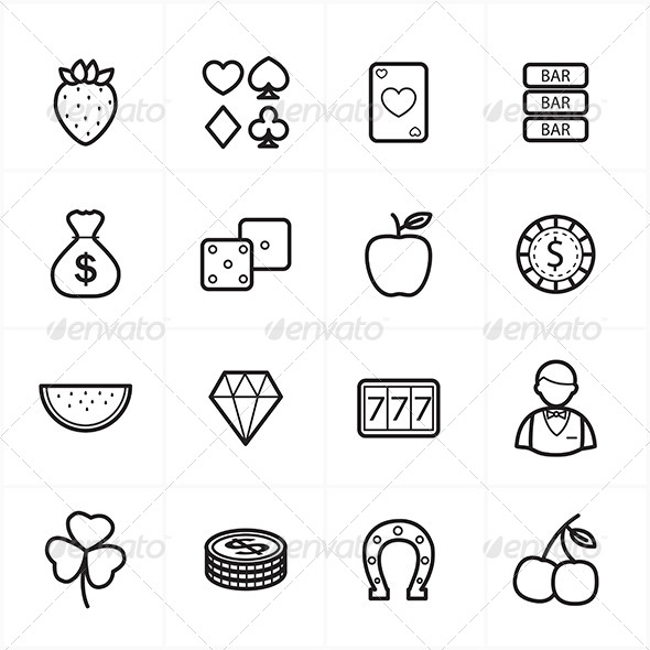 GraphicRiver Flat Line Icons For Casino Icons and Game Icons 8726210 GraphicRiver Flat Line Icons For Casino Icons and Game Icons 8726210