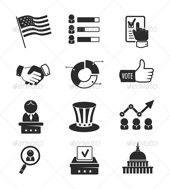 GraphicRiver Voting And Elections Icons Set 8726405 GraphicRiver Voting And Elections Icons Set 8726405