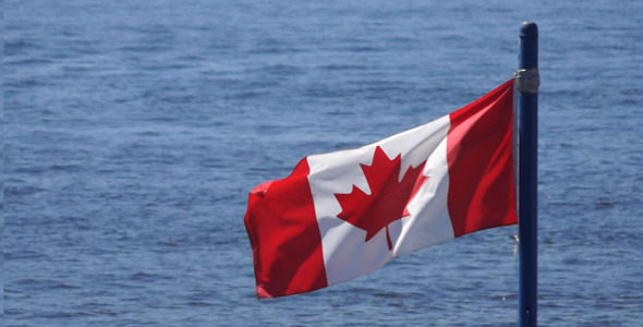 Canada Flag On Water Canada Flag On Water