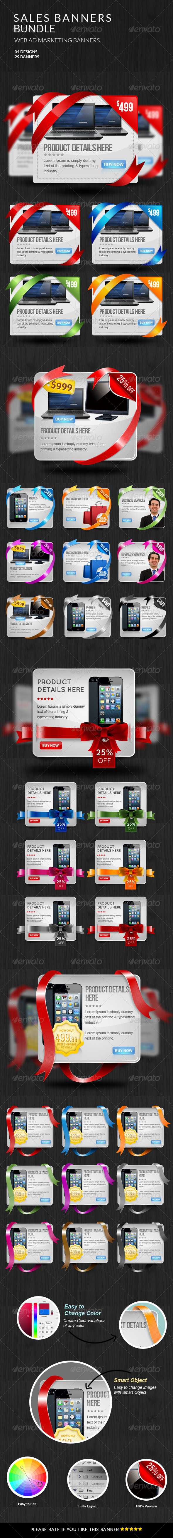 GraphicRiver Sales Banner Bundle 4 sets 8726842 GraphicRiver Sales Banner Bundle 4 sets 8726842