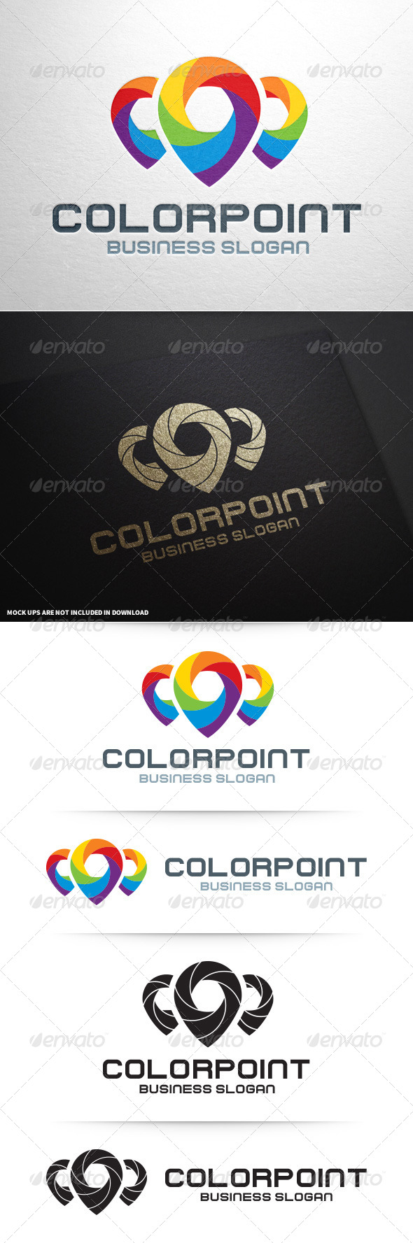 Color Point Logo Template (Symbols)