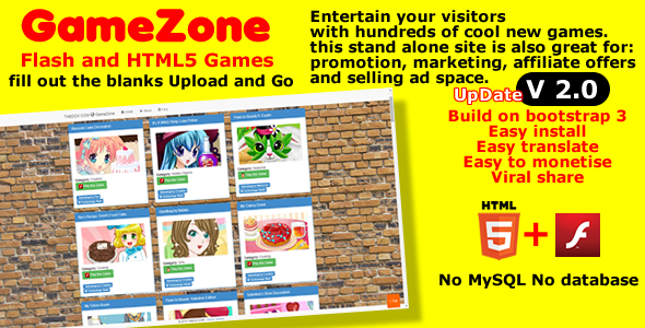 GameZone Flash and HTML5 stand alone game site GameZone Flash and HTML5 stand alone game site