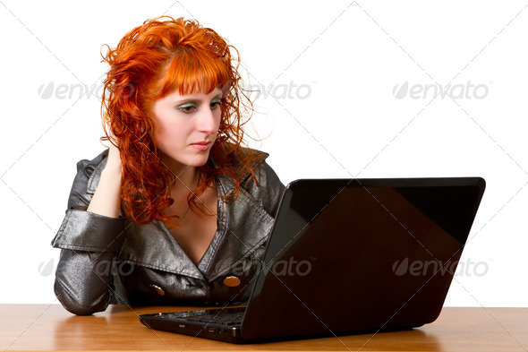 businesswoman using laptop computer (Misc) Photo Download