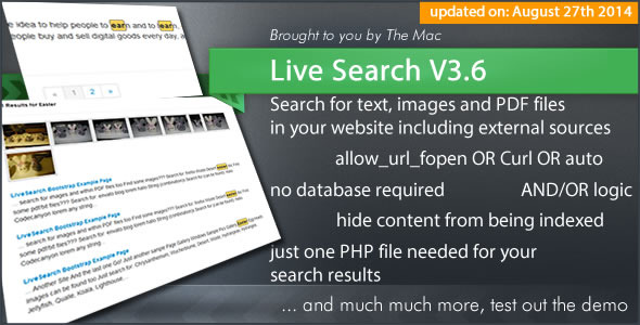 Live Search Searchengine for your Website Live Search Searchengine for your Website