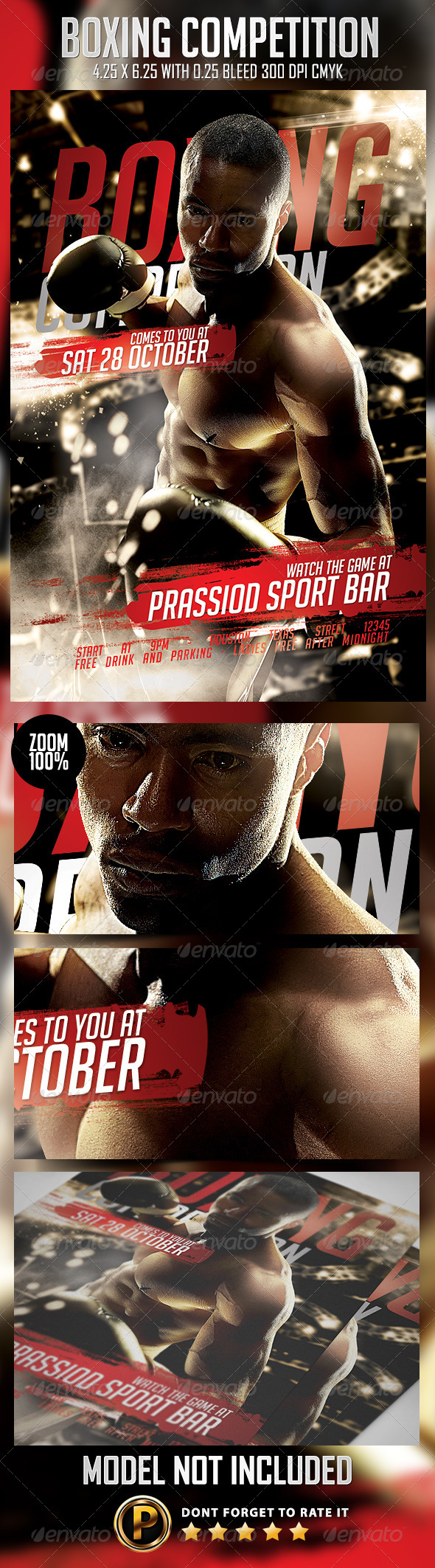 GraphicRiver Boxing Competition Flyer Template 8737492 GraphicRiver Boxing Competition Flyer Template 8737492