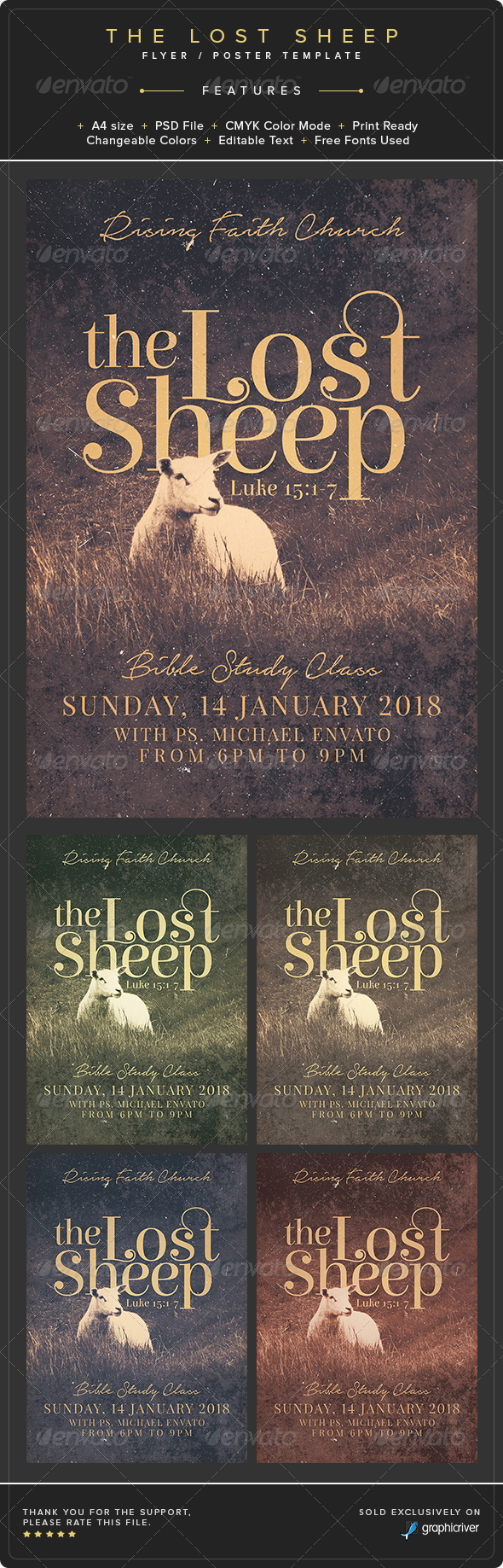 GraphicRiver The Lost Sheep Flyer Poster Template 8737493 GraphicRiver The Lost Sheep Flyer Poster Template 8737493