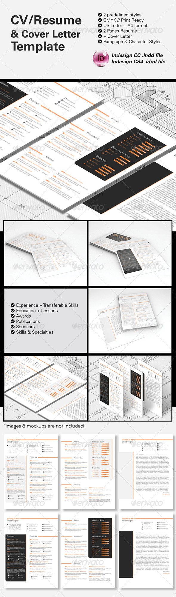 GraphicRiver CV Resume & Cover Letter A4 & US Letter 8683512 GraphicRiver CV Resume & Cover Letter A4 & US Letter 8683512