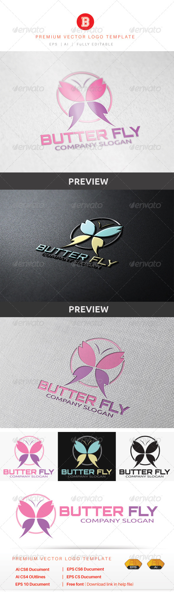 GraphicRiver Butterfly Logo 8737835 GraphicRiver Butterfly Logo 8737835