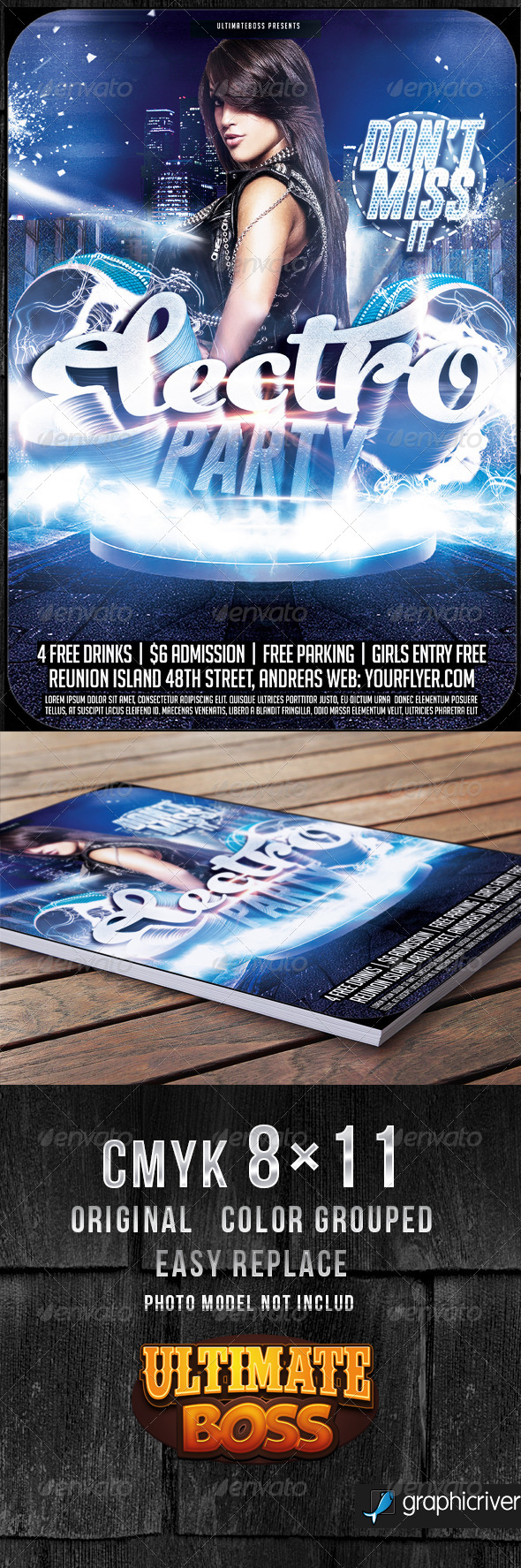 GraphicRiver Electro Night Flyer Template 8740564 GraphicRiver Electro Night Flyer Template 8740564