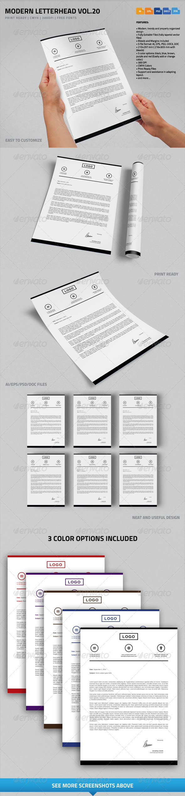 GraphicRiver Modern Letterhead vol.20 with MS Word DOC DOCX 8741110 GraphicRiver Modern Letterhead vol.20 with MS Word DOC DOCX 8741110