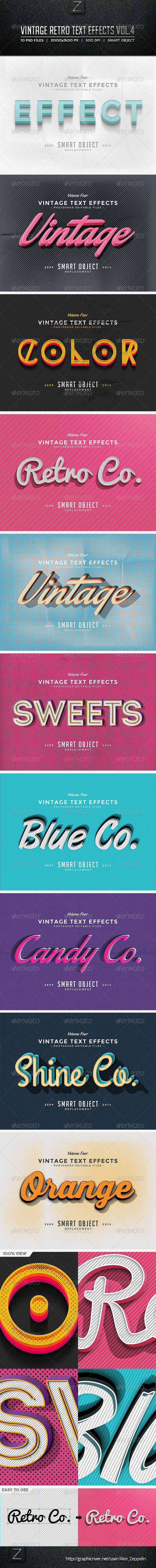 GraphicRiver Vintage Text Effects Vol.4 8741277 GraphicRiver Vintage Text Effects Vol.4 8741277