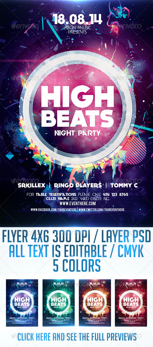 GraphicRiver High Beats Flyer Template 8713410 GraphicRiver High Beats Flyer Template 8713410