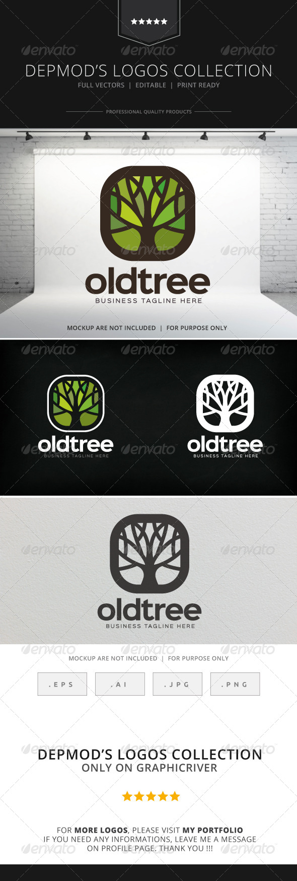 GraphicRiver Old Tree Logo 8742682 GraphicRiver Old Tree Logo 8742682