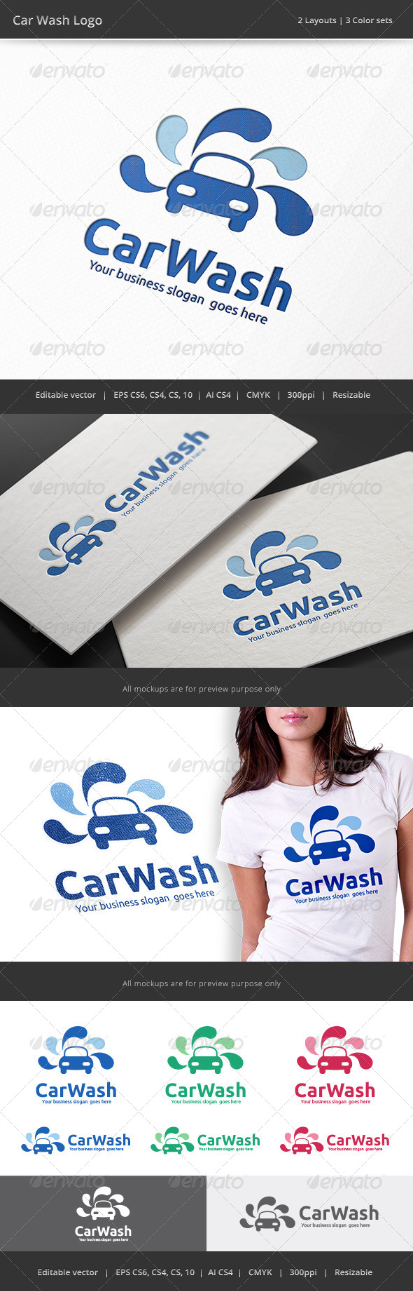 GraphicRiver Car Wash Logo 8742683 GraphicRiver Car Wash Logo 8742683
