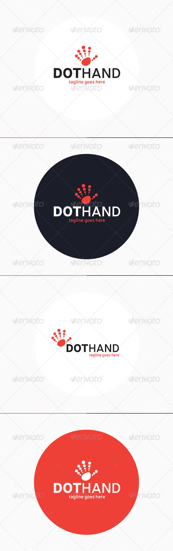 GraphicRiver Dot Hand Logo 8742775 GraphicRiver Dot Hand Logo 8742775