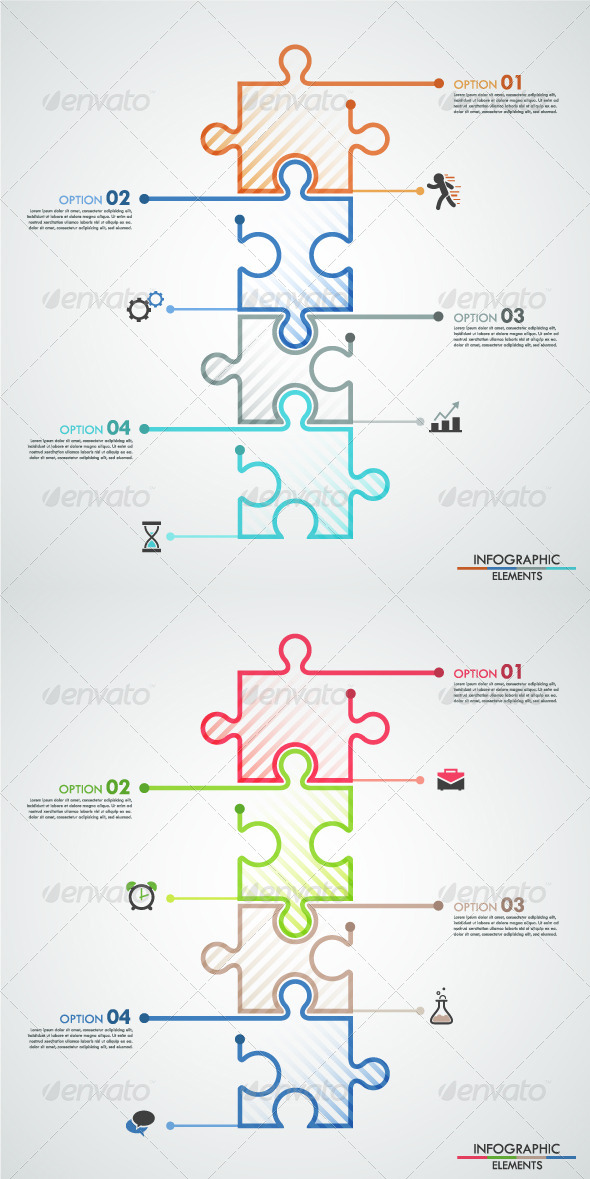 GraphicRiver Minimal Infographic Template With Puzzle 2 Colors 8745843 GraphicRiver Minimal Infographic Template With Puzzle 2 Colors 8745843