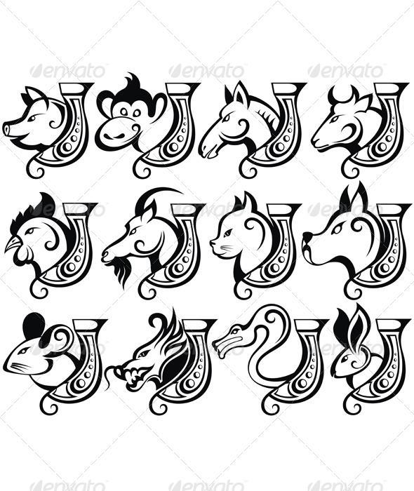 Zodiac Signs (Decorative Symbols)