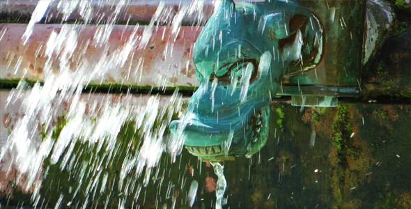 Waterfall From Dog Head Statue Waterfall From Dog Head Statue