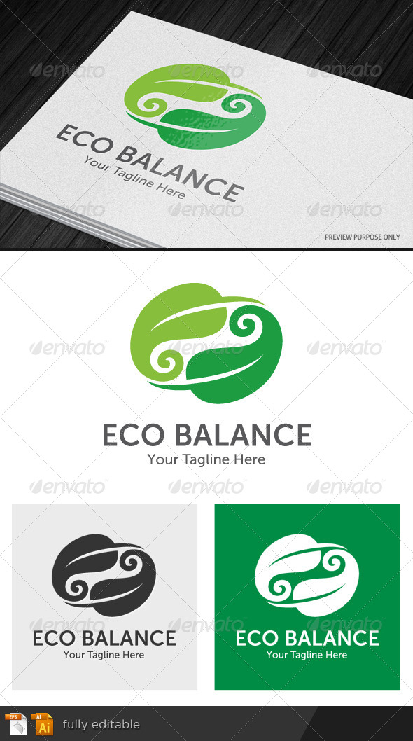 GraphicRiver Eco Balance Logo 8746754 GraphicRiver Eco Balance Logo 8746754