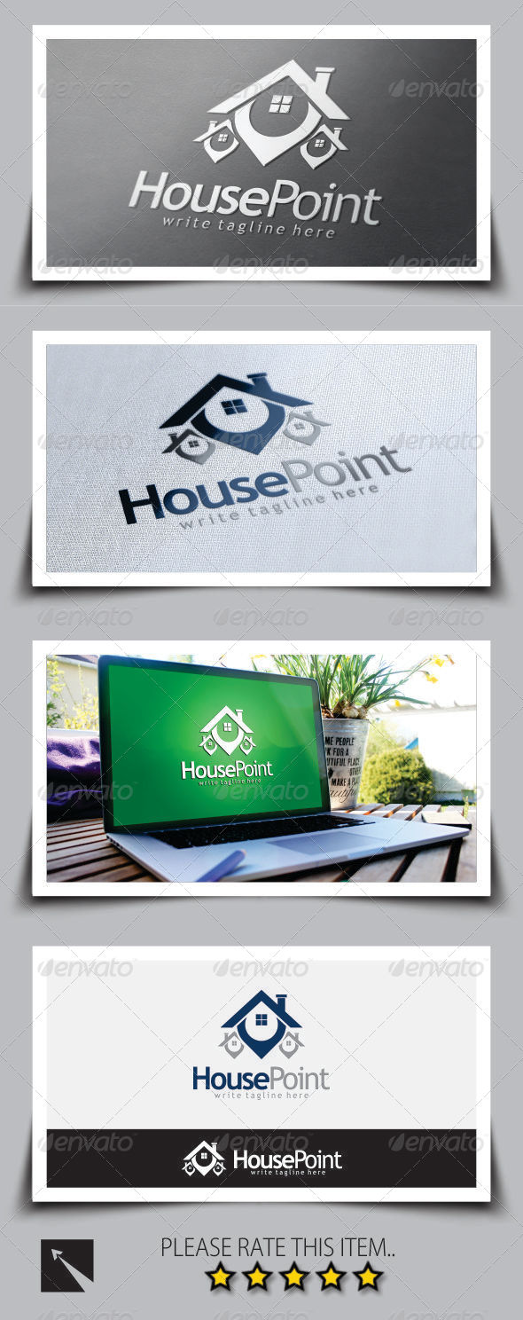 GraphicRiver House Point Real Estate Logo Template 8747972 GraphicRiver House Point Real Estate Logo Template 8747972