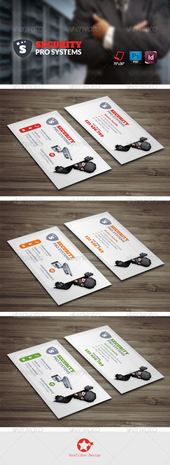 GraphicRiver Security Systems Business Card Templates 8748090 GraphicRiver Security Systems Business Card Templates 8748090