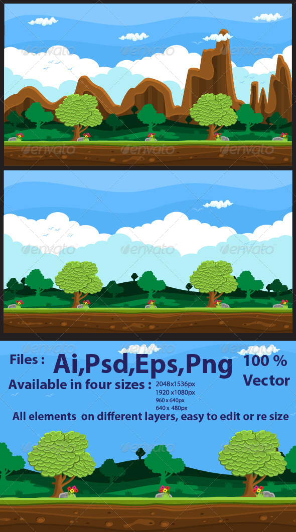 GraphicRiver Game Background Nature 8748091 GraphicRiver Game Background Nature 8748091