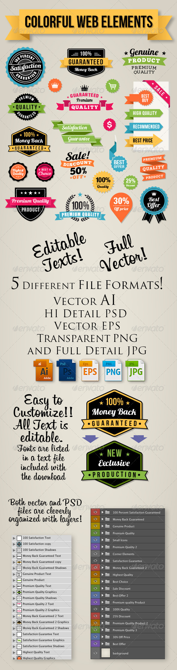 GraphicRiver Colorful Web Elements Set 8742838 GraphicRiver Colorful Web Elements Set 8742838
