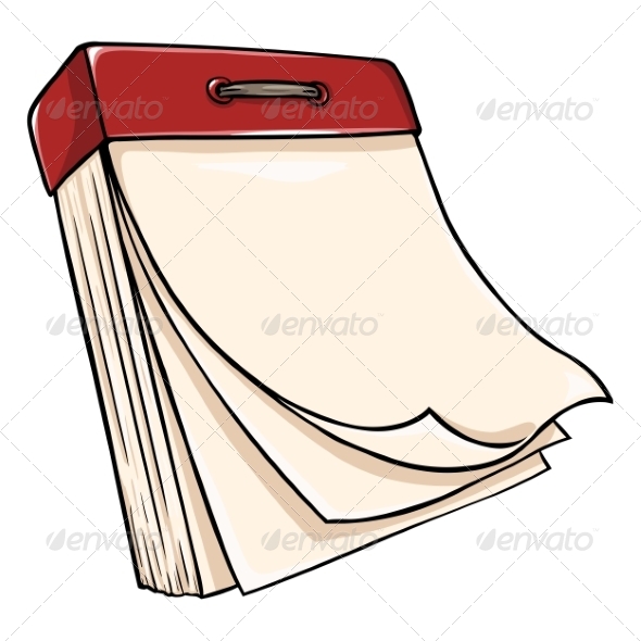 GraphicRiver Vector Cartoon Blank Tear-off Calendar 8748696 GraphicRiver Vector Cartoon Blank Tear-off Calendar 8748696