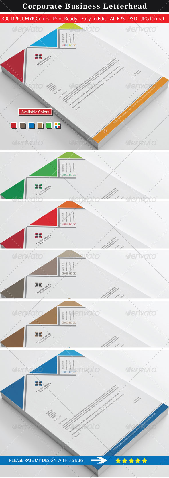 GraphicRiver Stylish Housing Society Letterhead 8750608 GraphicRiver Stylish Housing Society Letterhead 8750608
