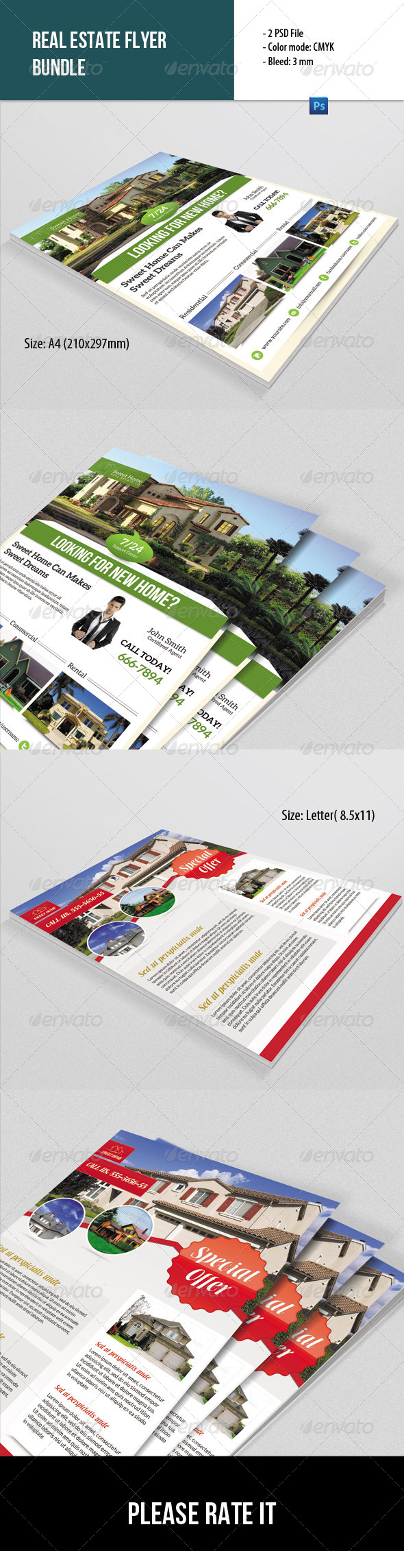 2 Real Estate Flyer Bundle