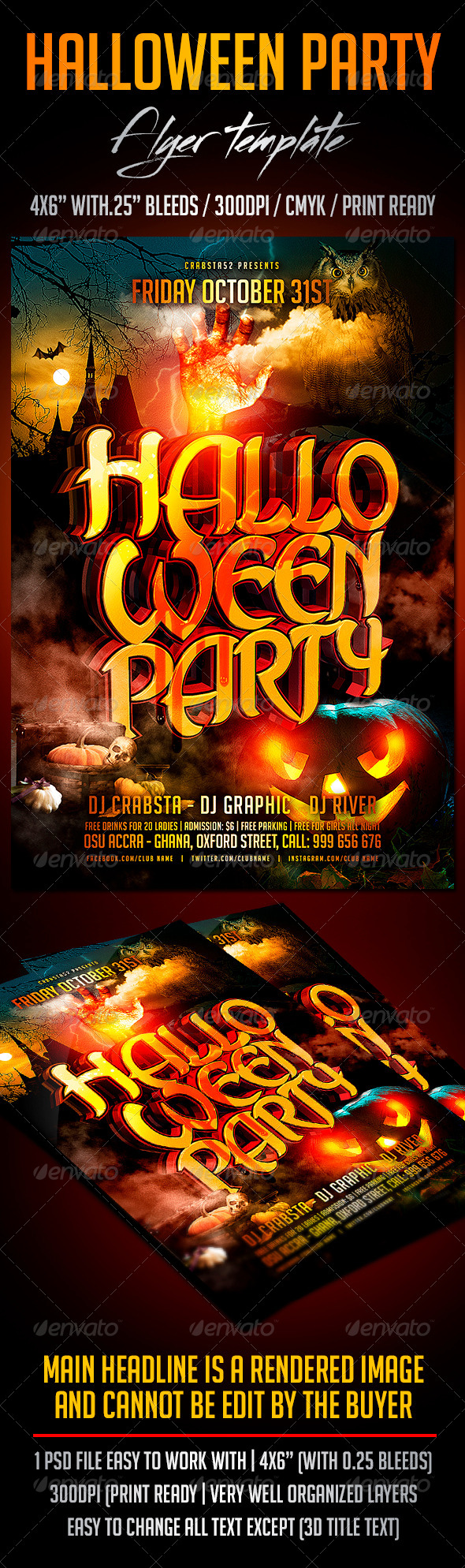 Halloween Party Flyer Template