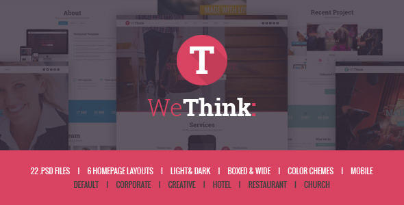 We Think - Responsive Multipurpose PSD Template