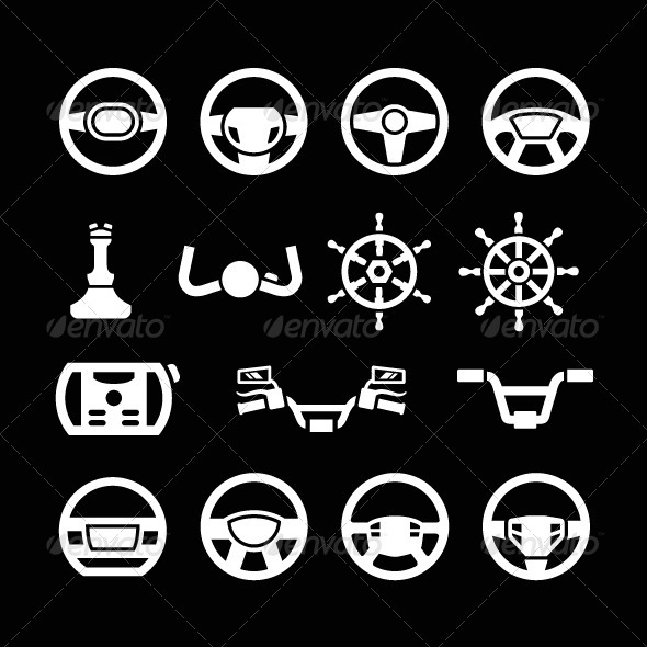 GraphicRiver Set Icons of Steering Wheel Marine Steering 8752133 GraphicRiver Set Icons of Steering Wheel Marine Steering 8752133