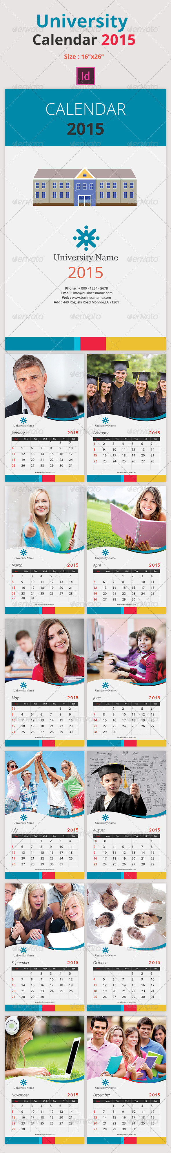 GraphicRiver University Calendar 2015 8752305 GraphicRiver University Calendar 2015 8752305