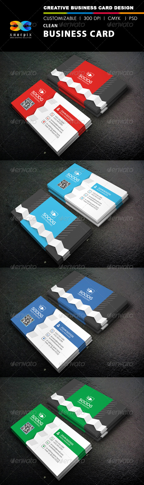 Clean Business Card (Corporate)