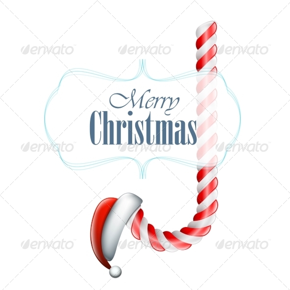 GraphicRiver Christmas Candy with Santa Hat 8753081 GraphicRiver Christmas Candy with Santa Hat 8753081