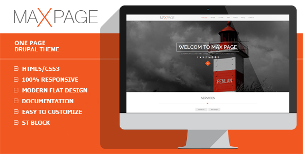 Maxpage - One Page Drupal Theme