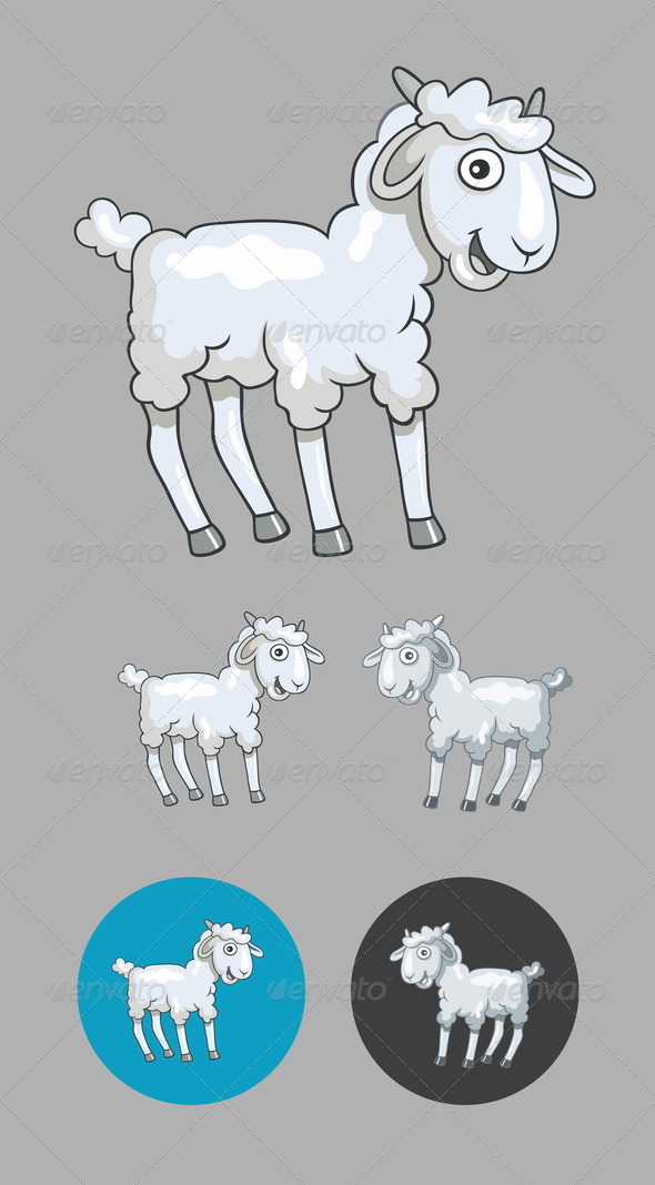 GraphicRiver Little Sheep Cartoon 8753874 GraphicRiver Little Sheep Cartoon 8753874