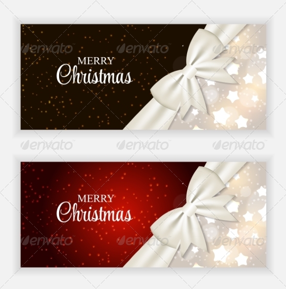 Christmas Gift Card Set Vector Illustration