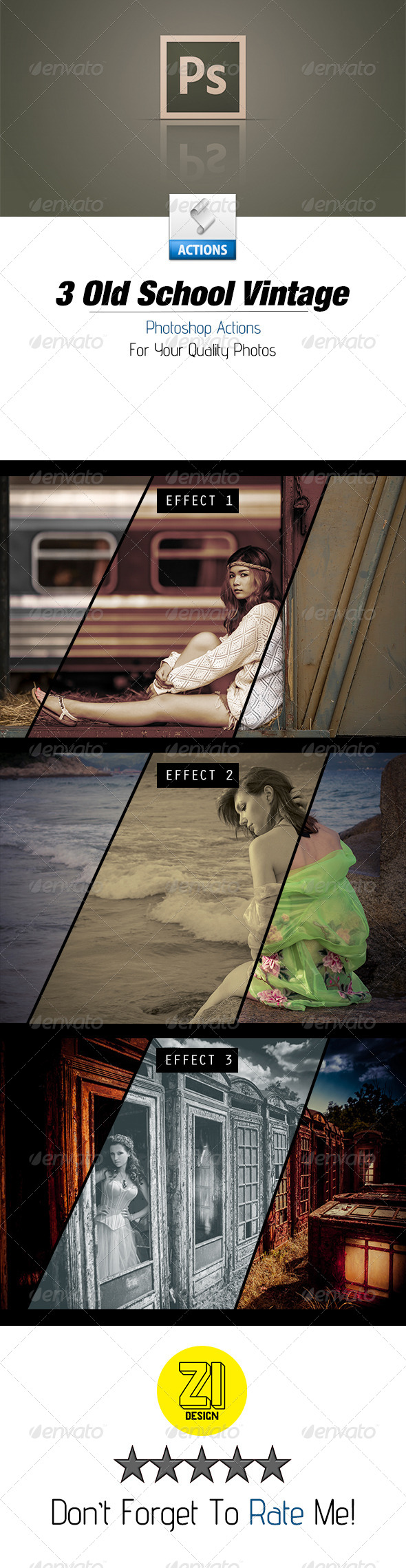 GraphicRiver 3 Old School Vintage Actions 8755941 GraphicRiver 3 Old School Vintage Actions 8755941