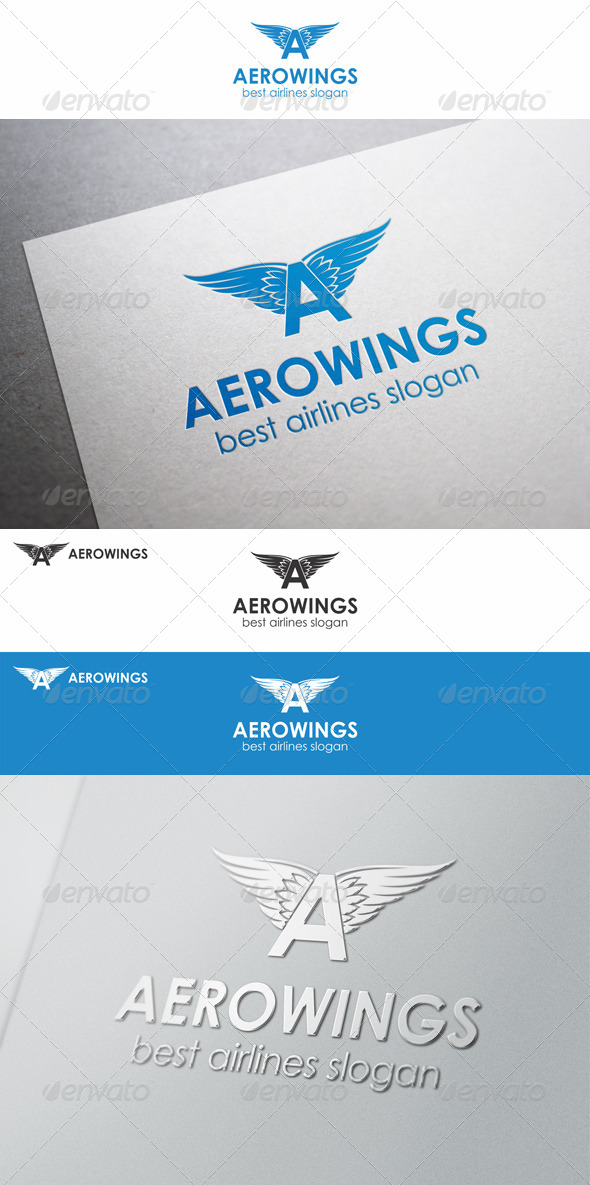 GraphicRiver Aero Wings Letter A Logo 8756086 GraphicRiver Aero Wings Letter A Logo 8756086