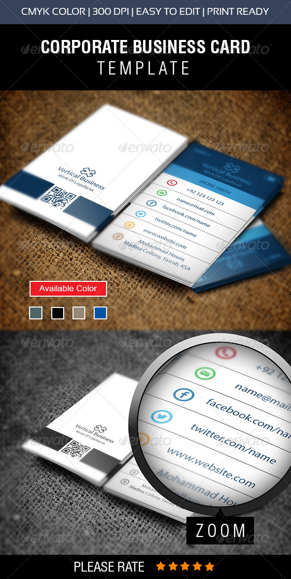 GraphicRiver Vertical Phone Business Card 8731790 GraphicRiver Vertical Phone Business Card 8731790