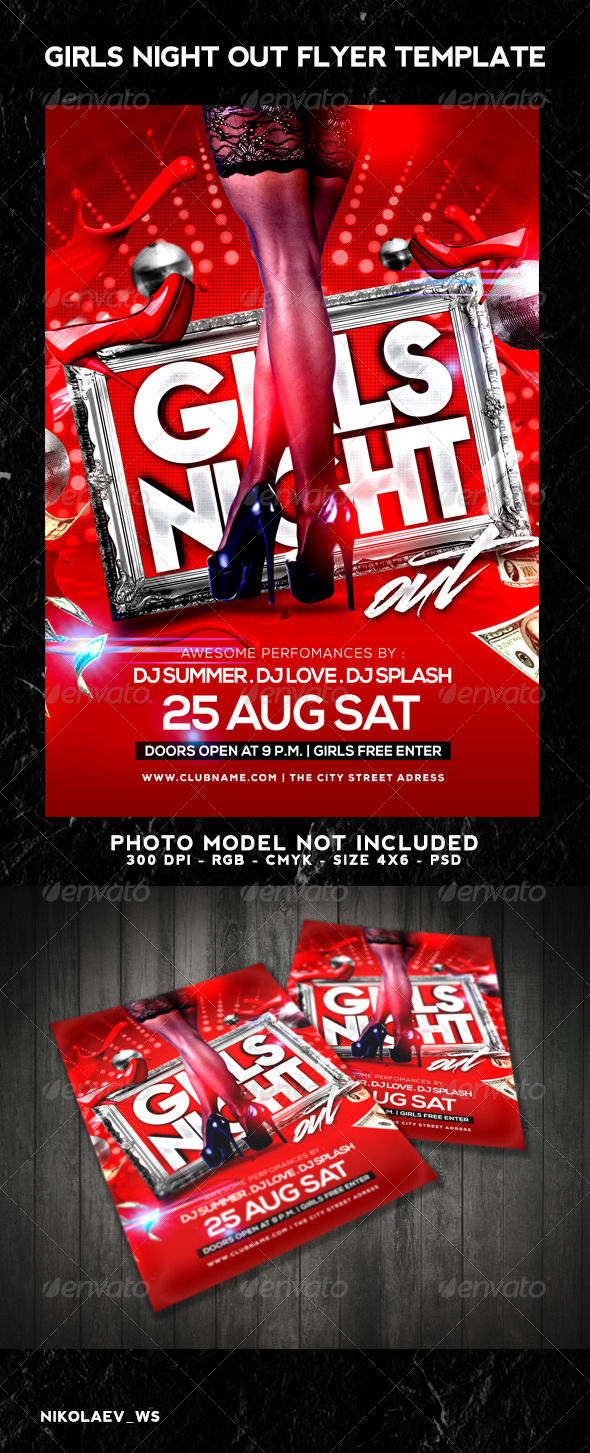 GraphicRiver Girls Night Out Flyer 8742661 GraphicRiver Girls Night Out Flyer 8742661