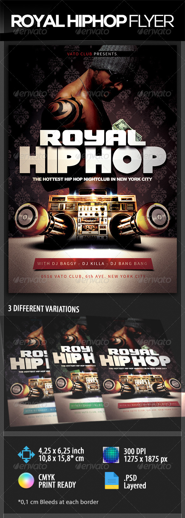 GraphicRiver Royal Hip Hop Party Flyer 8754216 GraphicRiver Royal Hip Hop Party Flyer 8754216