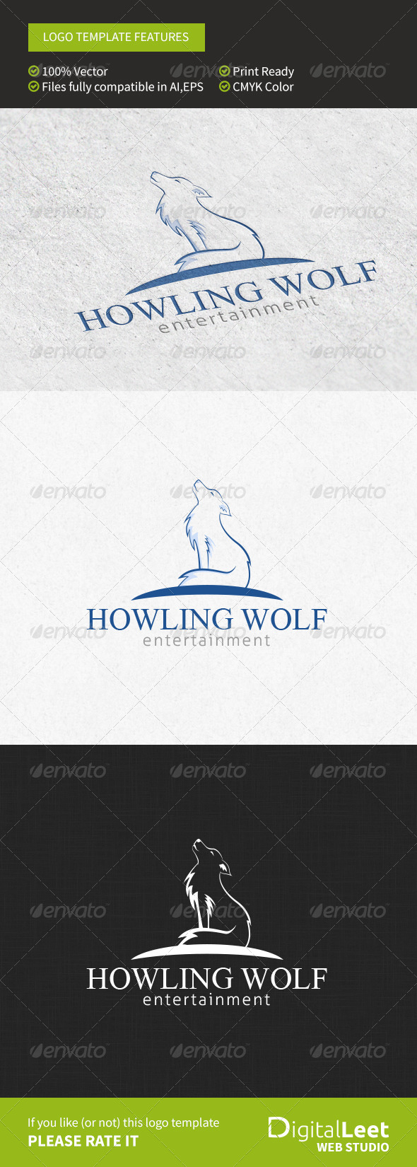 GraphicRiver Howling Wolf Entertainment Logo Template 8757970 GraphicRiver Howling Wolf Entertainment Logo Template 8757970