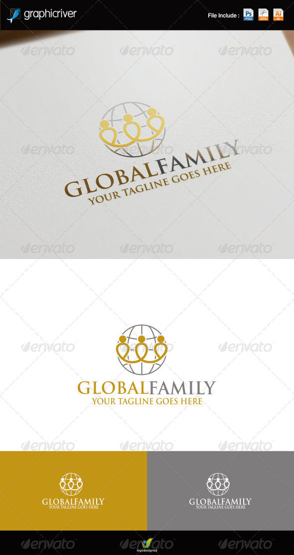 GraphicRiver Global Family Logo 8751740 GraphicRiver Global Family Logo 8751740