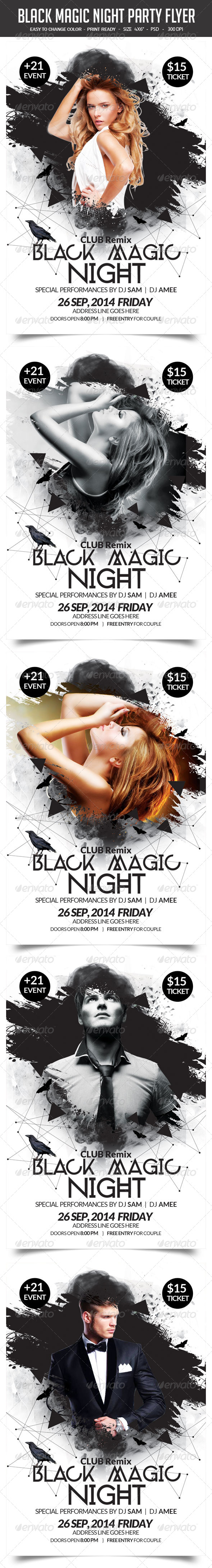 GraphicRiver Black Magic Night Party Flyer 8759886 GraphicRiver Black Magic Night Party Flyer 8759886
