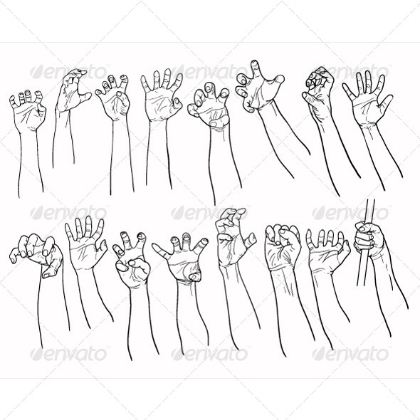 GraphicRiver Set of Hands in many Gestures 8760155 GraphicRiver Set of Hands in many Gestures 8760155
