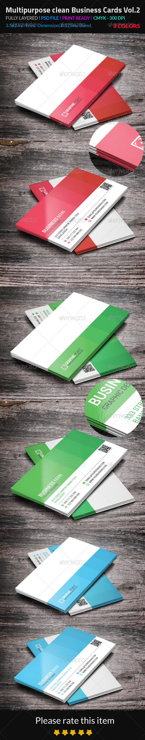 Multipurpose Clean Business Cards Vol.2 (Corporate)